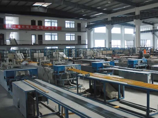 FRP fiberglass manufacturing workshop overview production facility factory interior grating production