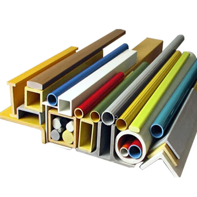 Custom FRP pultruded profiles I-beam H-beam channel angle tube fiberglass structural shapes