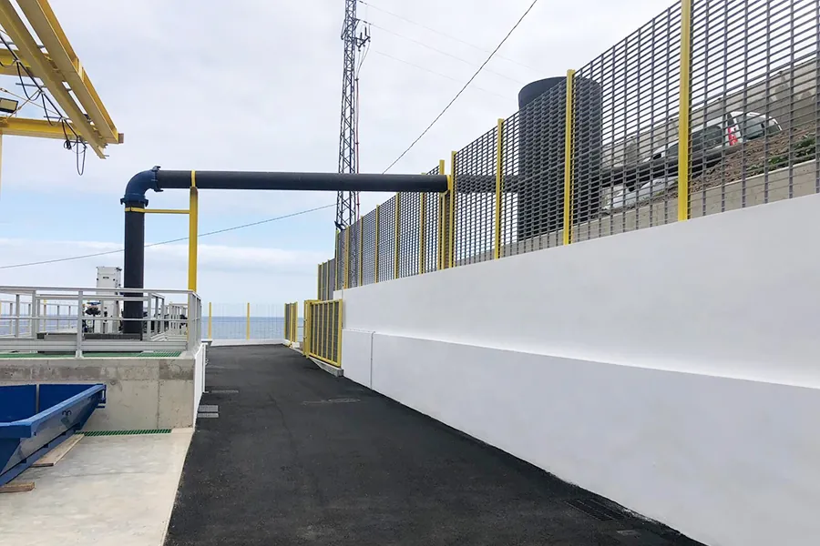 FRP grating municipal drainage Spain trench cover anti-theft